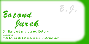 botond jurek business card